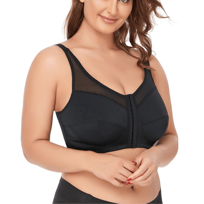 Seamless Full-Cup Front Fastening Wireless Shaping Back Support Bra