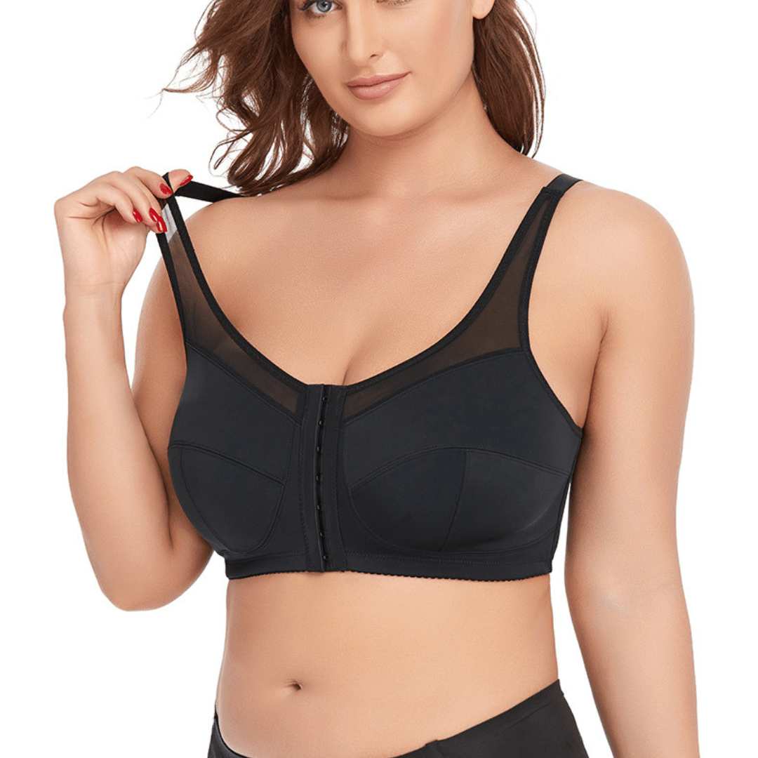 Seamless Full-Cup Front Fastening Wireless Shaping Back Support Bra