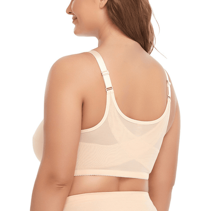 Seamless Full-Cup Front Fastening Wireless Shaping Back Support Bra