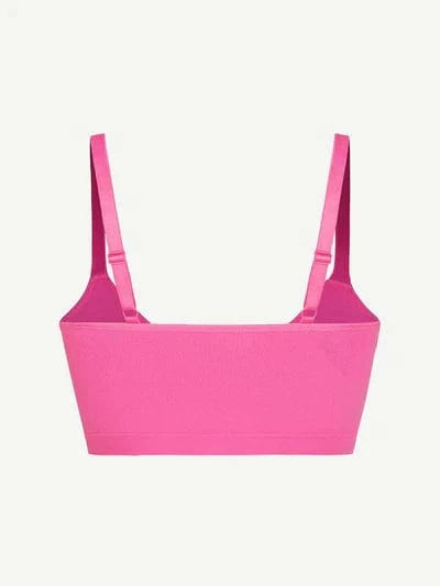 Seamless Non Wired Pushup High Support Bra With Adjustable Straps