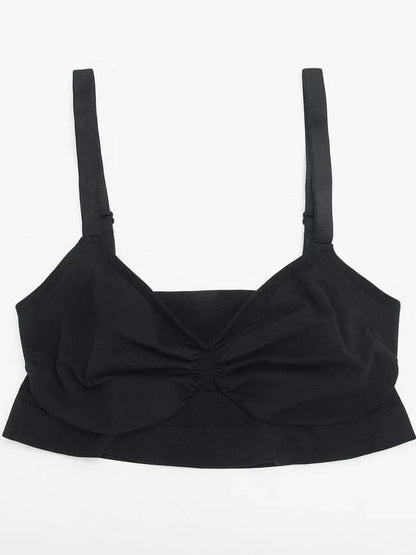 Seamless Non Wired Pushup High Support Bra With Adjustable Straps