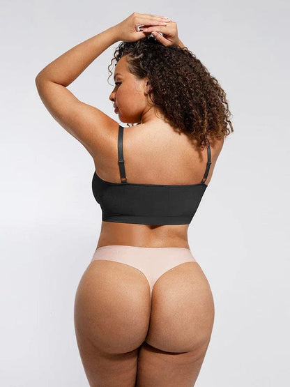 Seamless Non Wired Pushup High Support Bra With Adjustable Straps