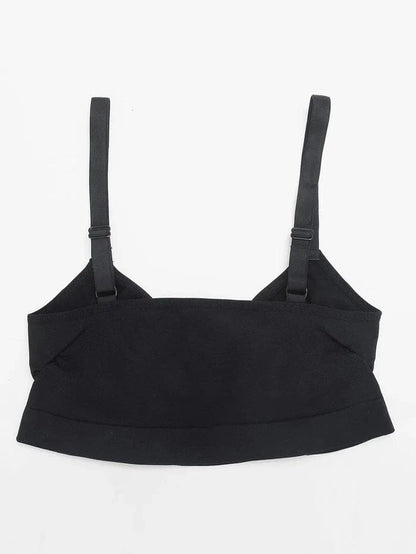 Seamless Non Wired Pushup High Support Bra With Adjustable Straps