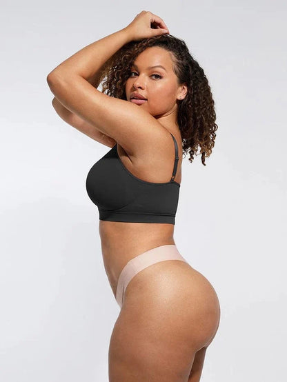 Seamless Non Wired Pushup High Support Bra With Adjustable Straps