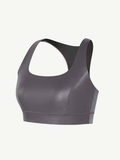 Silver Film Shaping Sauna Sports Bra with Removable Cups