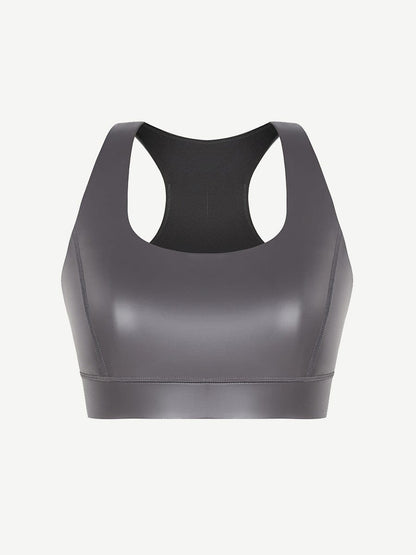 Silver Film Shaping Sauna Sports Bra with Removable Cups