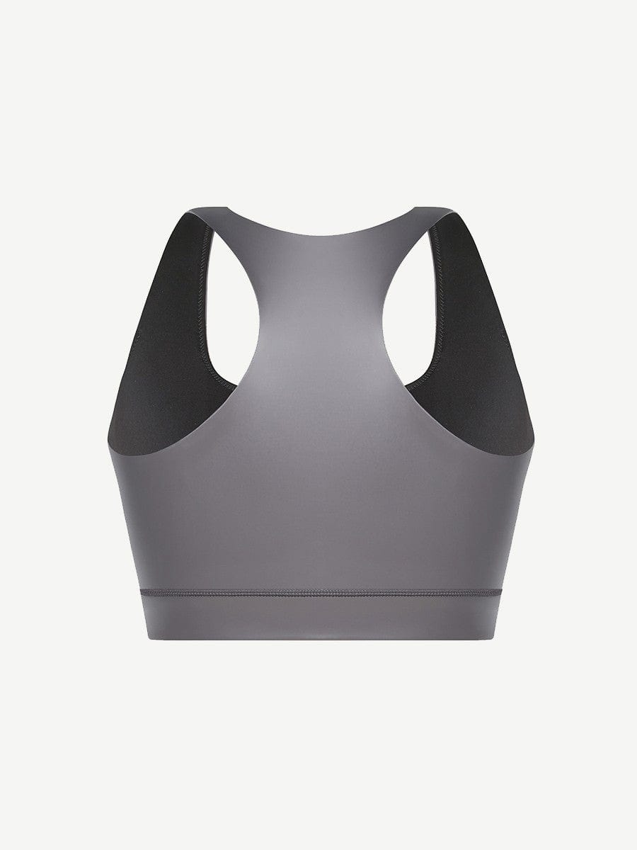 Silver Film Shaping Sauna Sports Bra with Removable Cups