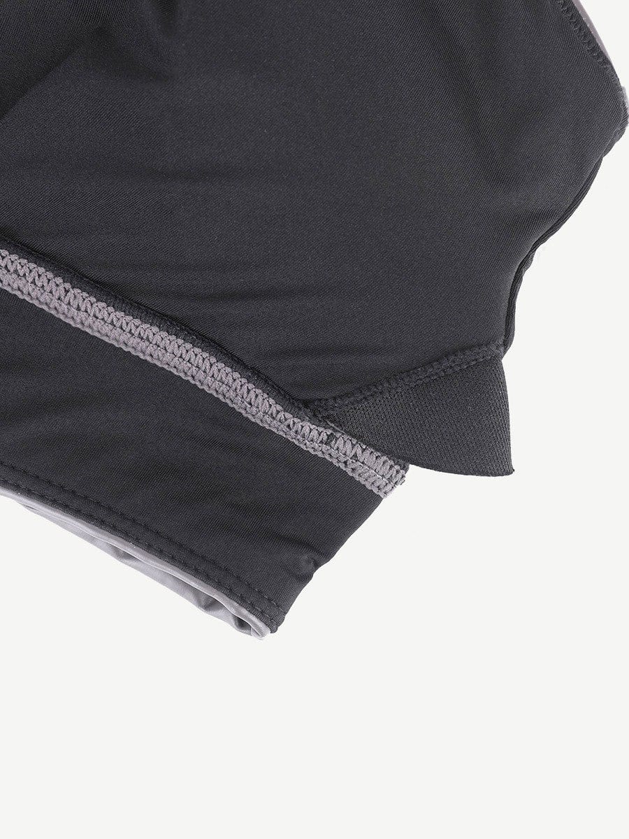 Silver Film Shaping Sauna Sports Bra with Removable Cups