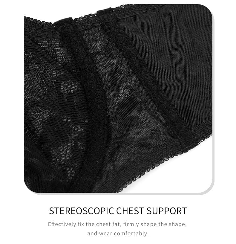 Ultra Thin Lace Push Up Bra with Ring Steel