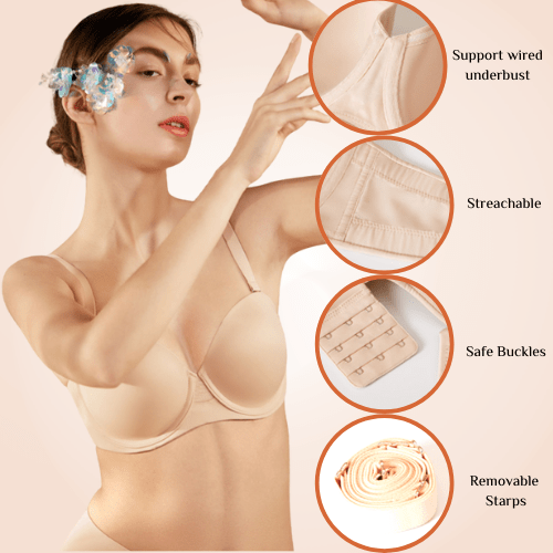 Ultra-thin Multi Way Strapless Seamless Support Bra