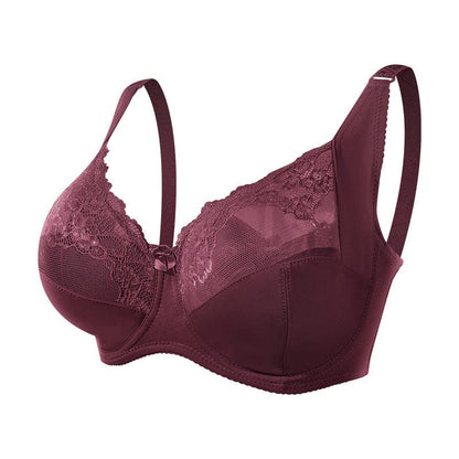 Plus Size Underwire Push Up Lace Bra