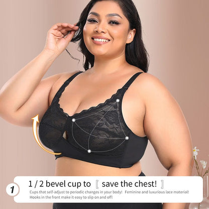 Women's Plus Size Non Wired Lace Bra