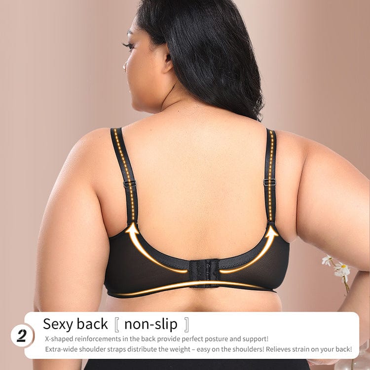 Women's Plus Size Non Wired Lace Bra