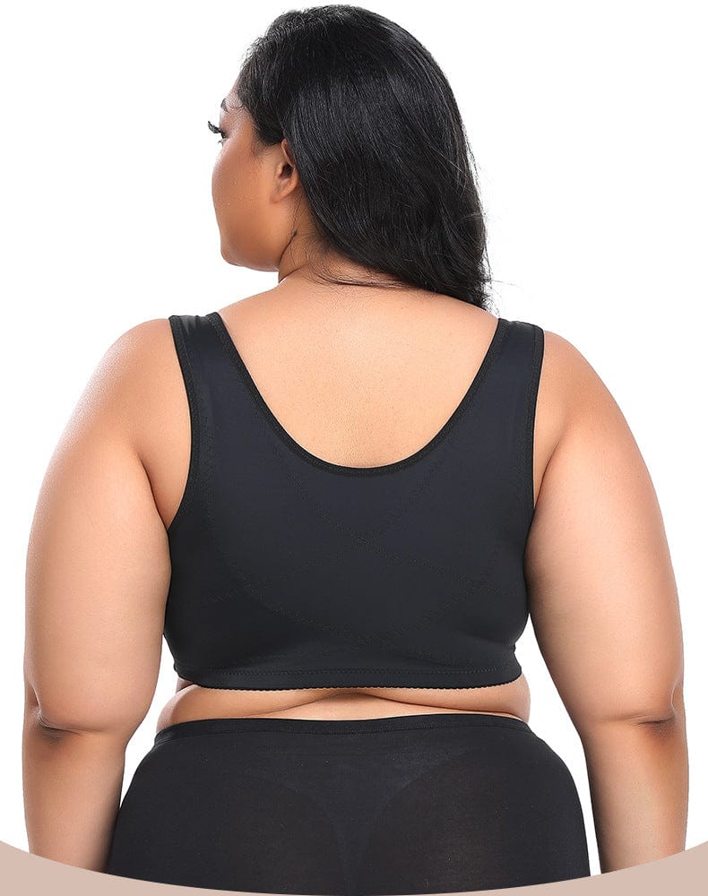 Comfortable Wireless Lace Front Fastening Plus Size Push Up Bra