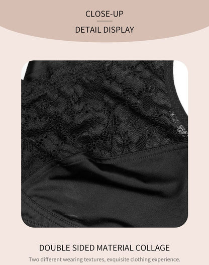 Comfortable Wireless Lace Front Fastening Plus Size Push Up Bra