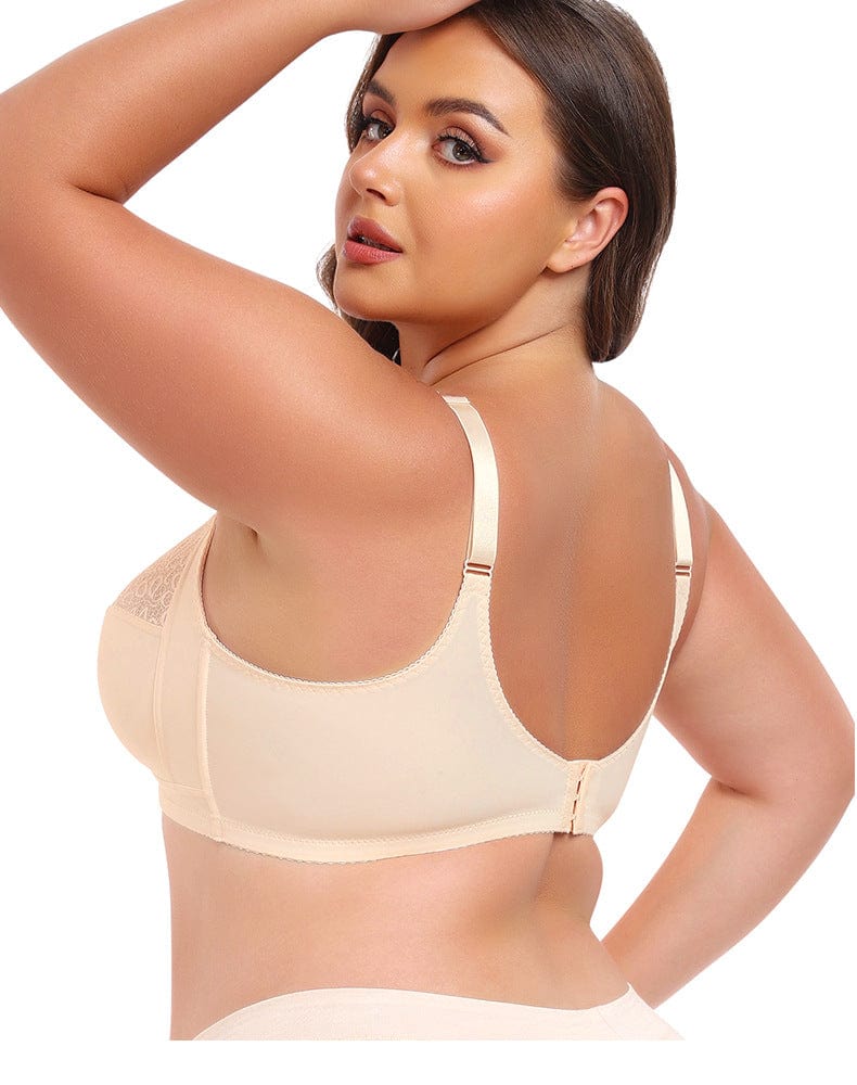 Wireless Lace Plus Size Support Push Up Bra