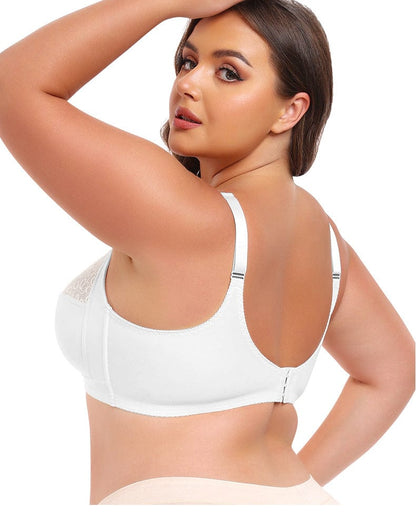 Wireless Lace Plus Size Support Push Up Bra