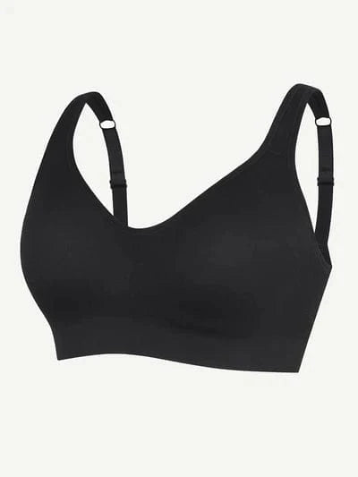 Comfortable Non Wired Push Up Bra with Wide Straps for Seamless Bust Support