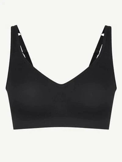 Comfortable Non Wired Push Up Bra with Wide Straps for Seamless Bust Support