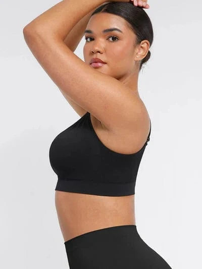 Comfortable Non Wired Push Up Bra with Wide Straps for Seamless Bust Support