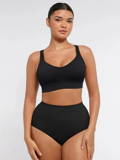 Comfortable Non Wired Push Up Bra with Wide Straps for Seamless Bust Support