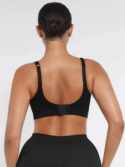 Comfortable Non Wired Push Up Bra with Wide Straps for Seamless Bust Support