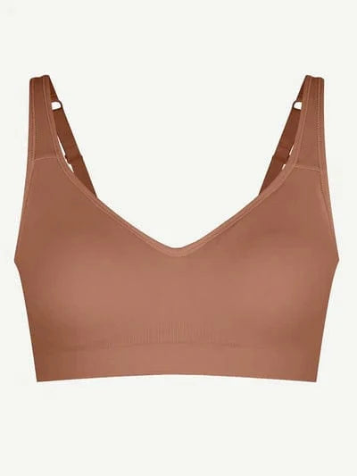 Comfortable Non Wired Push Up Bra with Wide Straps for Seamless Bust Support