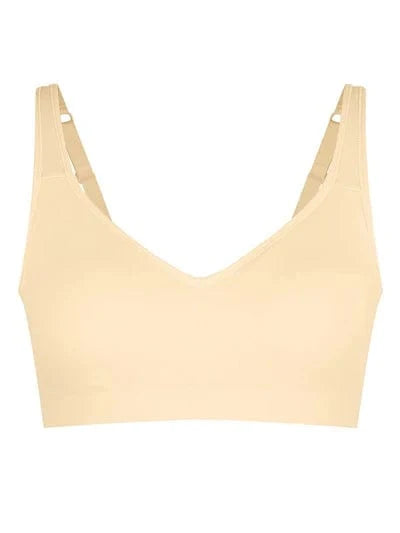 Comfortable Non Wired Push Up Bra with Wide Straps for Seamless Bust Support