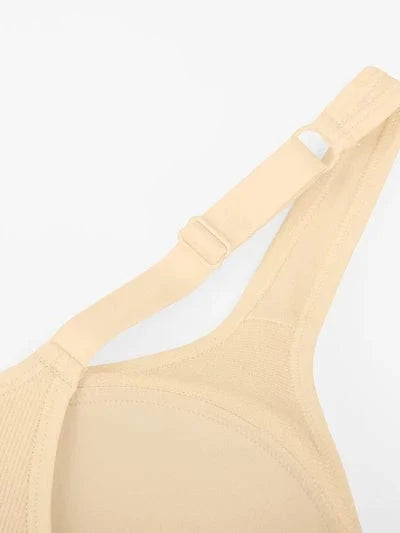 Comfortable Non Wired Push Up Bra with Wide Straps for Seamless Bust Support
