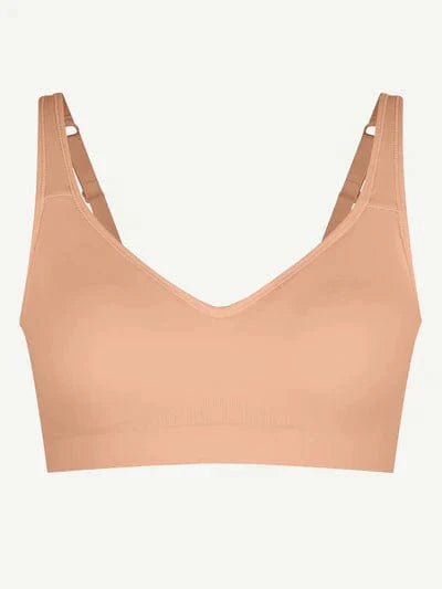Comfortable Non Wired Push Up Bra with Wide Straps for Seamless Bust Support