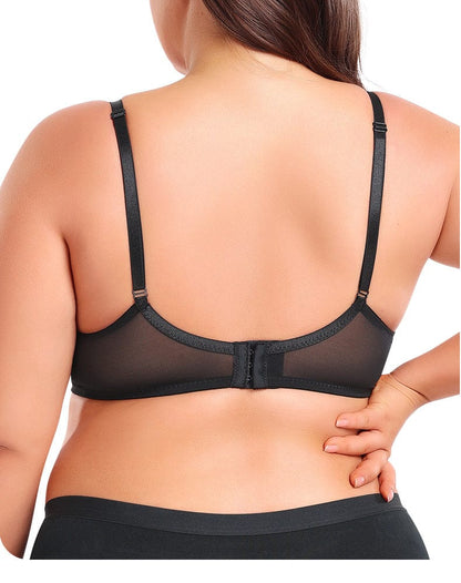 Women Plus Size Lace Bra with Underwired Chest Support