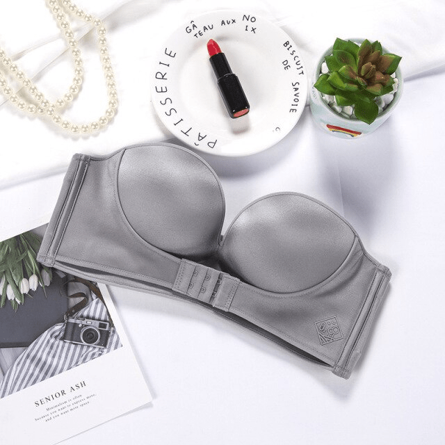 Women's Invisible Sexy Push-Up Bra Strapless with Front Buckle