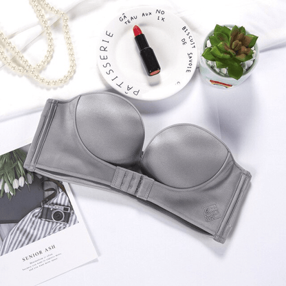Women's Invisible Sexy Push-Up Bra Strapless with Front Buckle