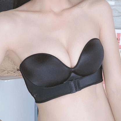 Women's Invisible Sexy Push-Up Bra Strapless with Front Buckle