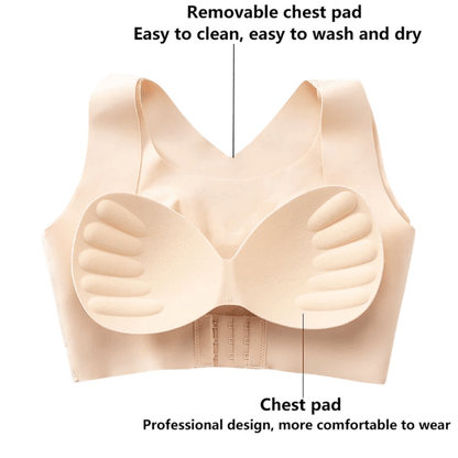 Women's Front Fastening Posture Support Bra Push Up Bralette