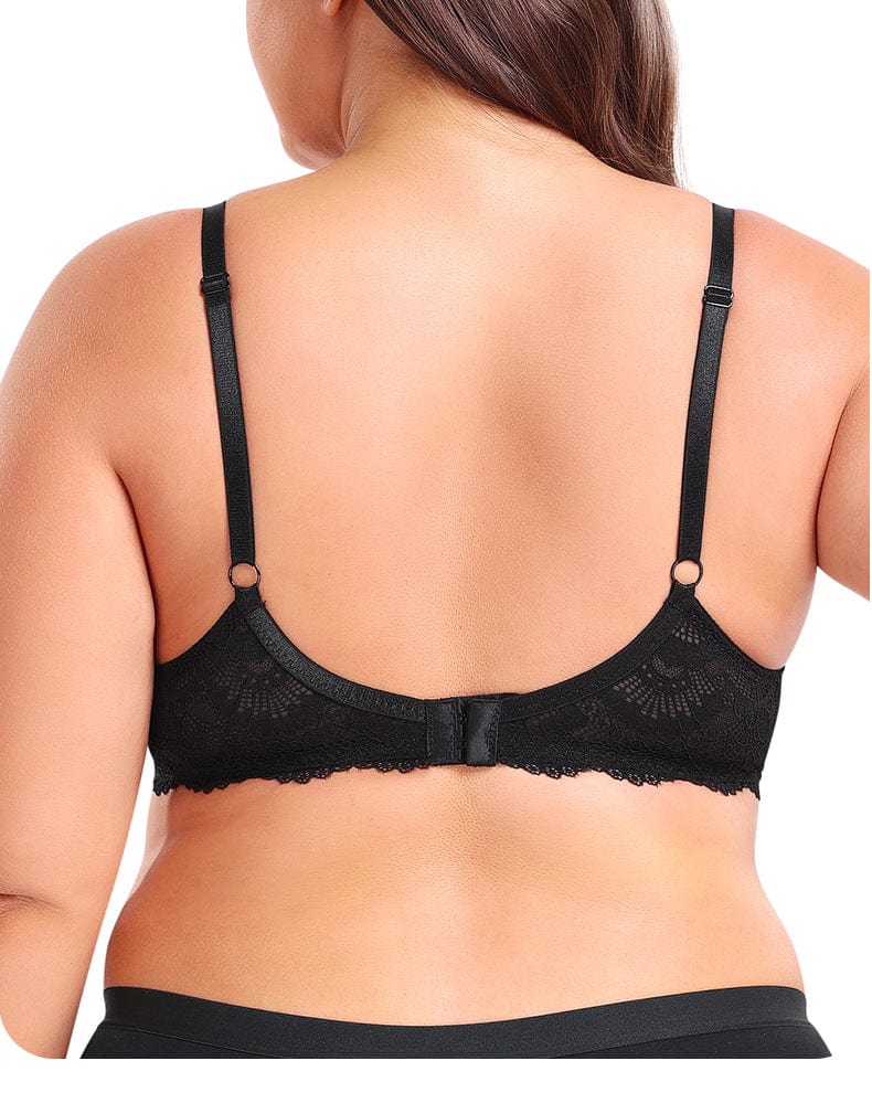 Women's Supportive Ultra-Thin Lace Bra with Underwire