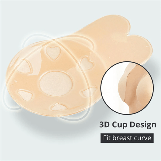 Women Strapless Stick On Invisible Backless Bra