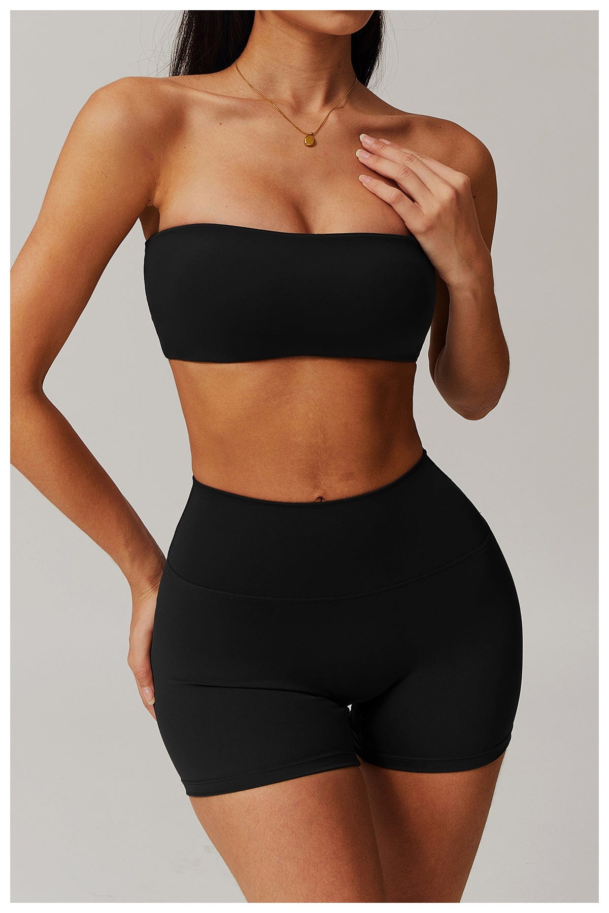 Women Strapless Tube Top Fitness Yoga Bandeau Bra