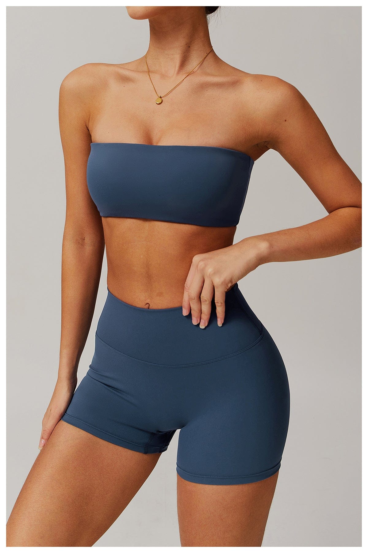 Women Strapless Tube Top Fitness Yoga Bandeau Bra