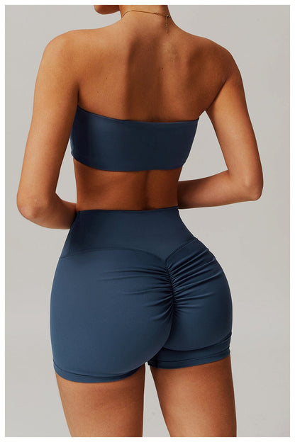 Women Strapless Tube Top Fitness Yoga Bandeau Bra