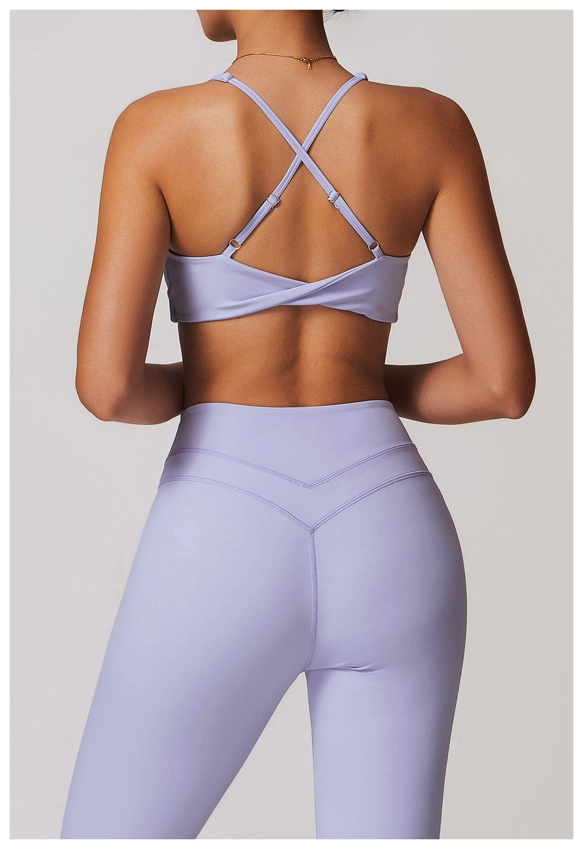 Women Support Sports Yoga Bra with Adjustable Cross Shoulder Straps