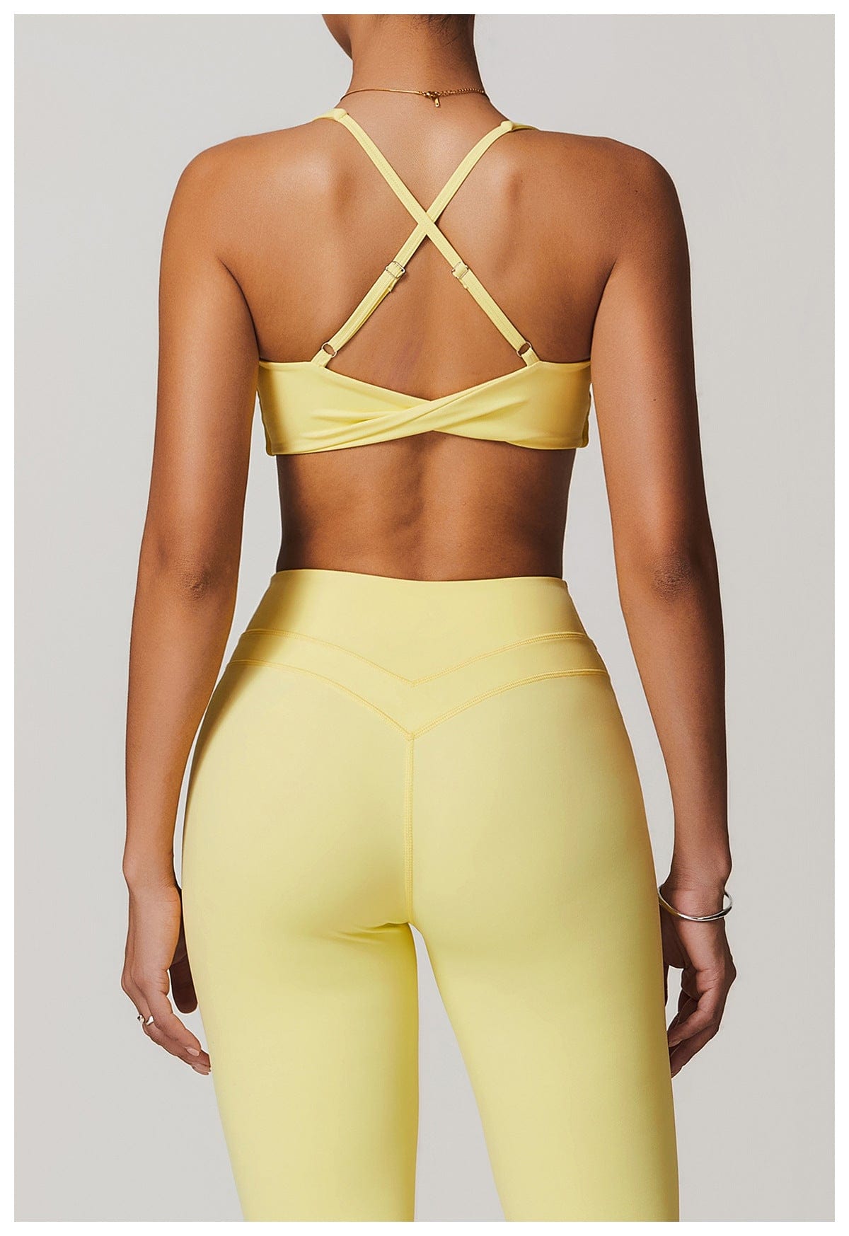 Women Support Sports Yoga Bra with Adjustable Cross Shoulder Straps