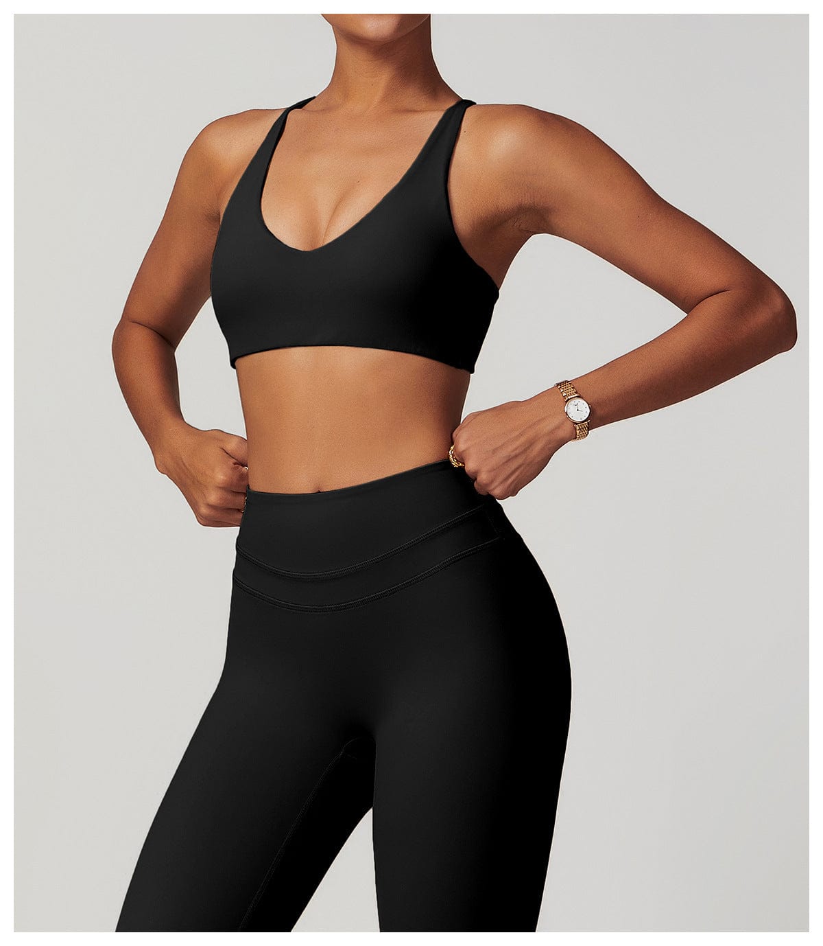 Women Support Sports Yoga Bra with Adjustable Cross Shoulder Straps