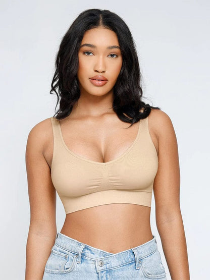 Seamless Push Up Plus Size High Impact Comfortable Bra With Removable Cups