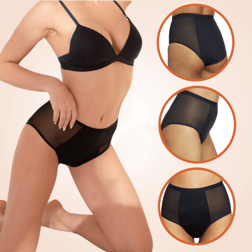 High Waist Mesh Breathable Moderate Absorbency Leak Proof Menstrual Panties