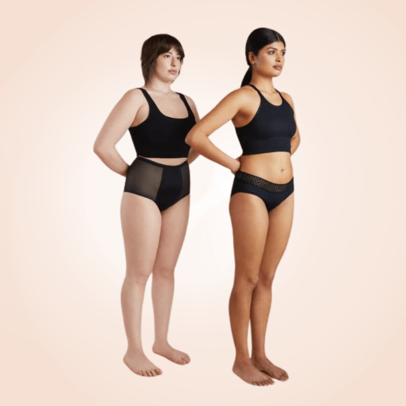 High Waist Mesh Breathable Moderate Absorbency Leak Proof Menstrual Panties