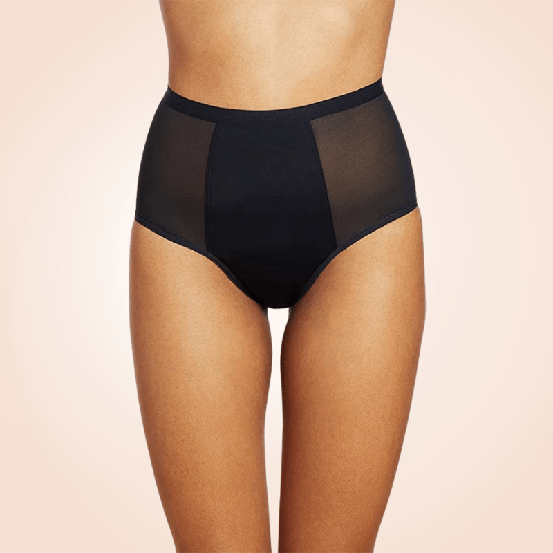 High Waist Mesh Breathable Moderate Absorbency Leak Proof Menstrual Panties