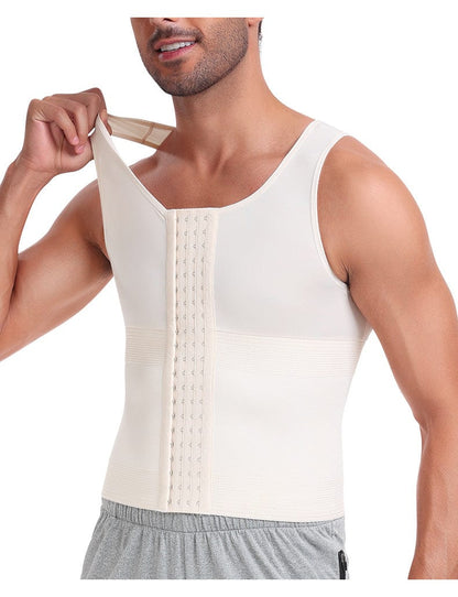 Men Tummy Control Compression Shirt Tank Top with Hook and Eye Closure