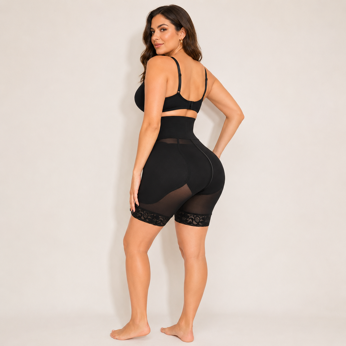 Tummy Control Shaper Shorts with Waist Band and Open Gusset
