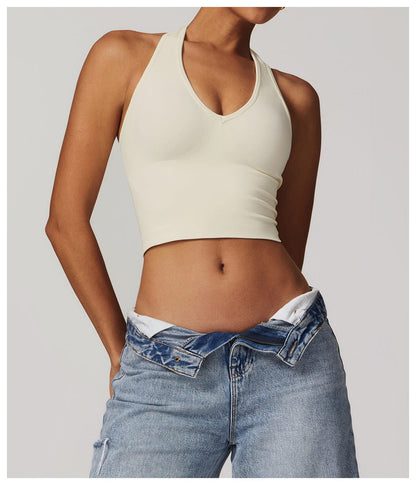 Seamless Halter Neck Sport Shaping Tank Top